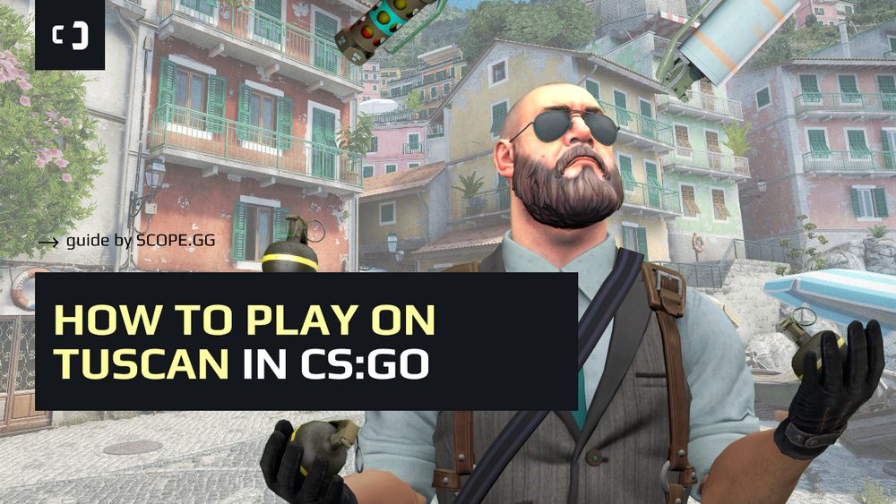 Tuscan. Complete guide by SCOPE.GG. Callouts, grenades, history of map creation